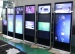 55"+32" dual monitor display,double screen kiosk,free standing advertising video display kiosk for mall,airport,cinema