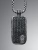 designer inspired jewelry men's jewelry chevron black diamond dog tag