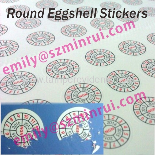 Custom Round Destructible Tamper Evident Labels,Warranty VOID If Broken Label,Void Warranty Sticker Labels