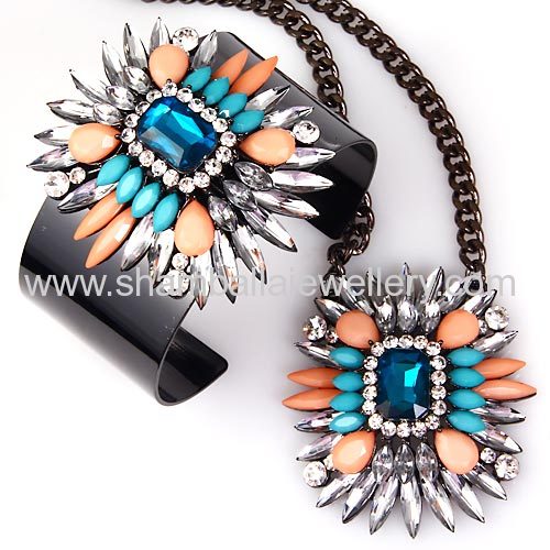 Yiwu products wholesale shourouk Necklace bracelets jewelrySet