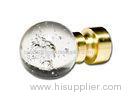 19mm / 25mm Aluminium Clear Glass Curtain Finials for Home Decoration , XFY001c