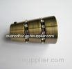 OEM Brass Curtain Rod Pole Finials , Window Decoration Curtain Rod Cap