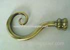 Custom Golden Curtain Rod Ends for Window Decoration , 16mm / 19mm Curtain Finials