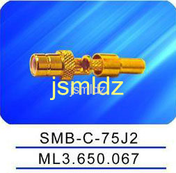 SMB male connector ,crimp style,75ohm impedence,connecting RF cable