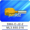 SMA male connector ,crimp style,straight,connecting 2mm diameter insulator ,2 layer braid shield