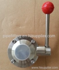 Stainless Steel Sanitary Butterfly Valve welded end