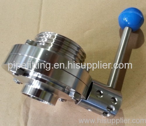 Sanitary Butterfly Valve male and welded end