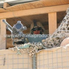 Multi-cellular welded wire mesh wall system military protection products