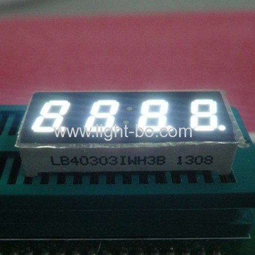 Ultra Bright White 4-digit 0.3-inch Common Anode 7 segment led display for medical instrument panell