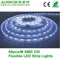 IP68 4.8W/M 60pcs SMD335 Side illumination Flexible LED Strip lights