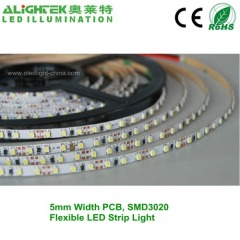 narrow 5mm flexible LED Strip light 3020 SMD 600pcs