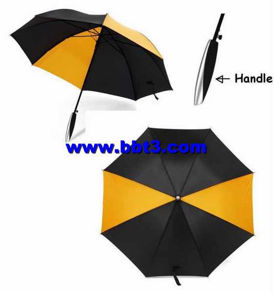 Black & orange auto straight umbrella