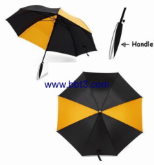 orange rain umbrella