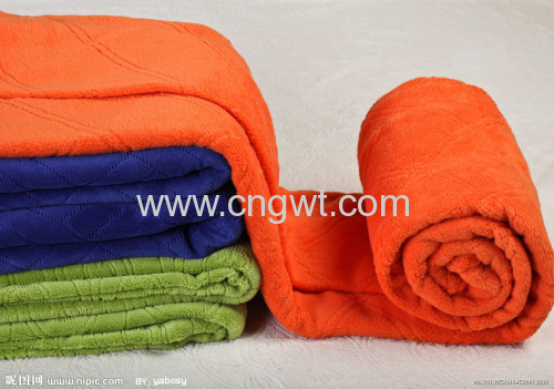 coral fleece solid color blanket