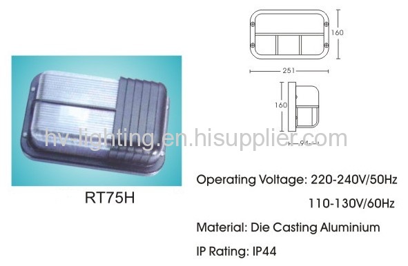 Bulkhead Damp proof lamp 60w IP44 E27