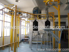 overhead conveyor for powder coating line