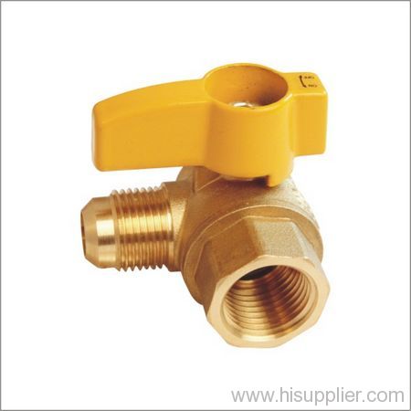 Angle Brass Gas Ball Valve Flare*Female