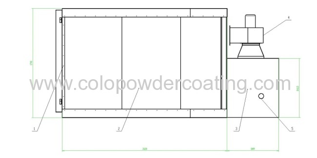 Electrostatic powder coating oven