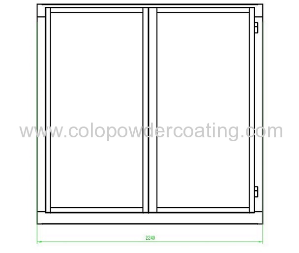 Electrostatic powder coating oven