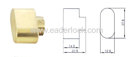 60mm brass cylinder with knob 