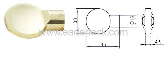 60mm brass cylinder with knob 