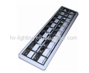 grille lamp 2x36w recessed