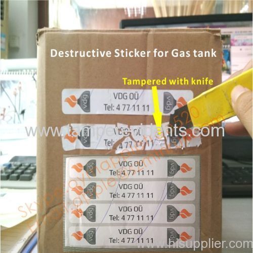 Sticky Destructive Label with Strong Adhesive