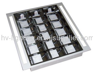 grille lamp 3x18w recessed