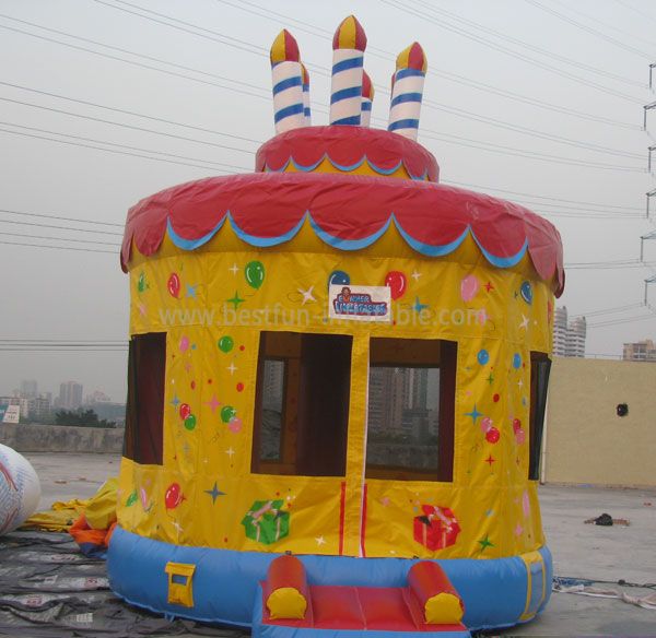 Inflatable Birthday Cake Bounce House