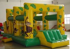 Jungle Bouncer With Small Slide Inflatable Bouncer Combo