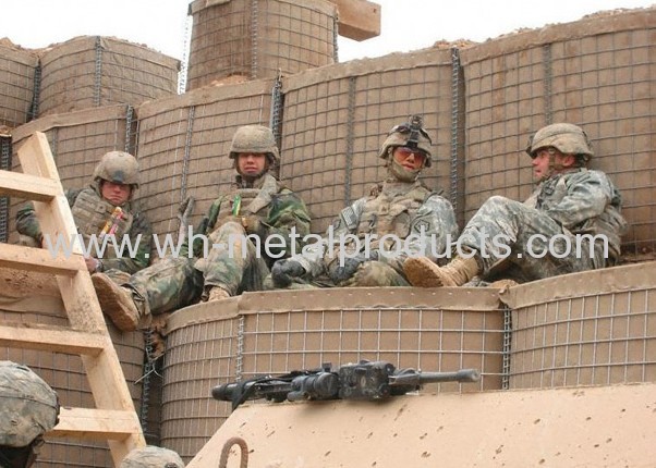 Personnel and material bunkers wire mesh barrier