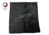 200g Matte Black Satin Drawstring Bag For Book , 200 * 250mm
