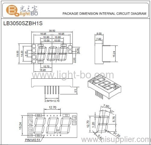 Multicolor 0.50-inch 3 1/2 Digits 7-segment LED Display, Ideal for Air Conditioner Controllers