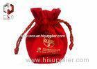 Wine Bottle Velvet Drawstring Bag With Silk Screen Printing LOGO