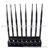 Adjustable 8 Antennas20 w gps/ WiFi/ vhf/ uhf/315/433/4g lte and winmax Jammer