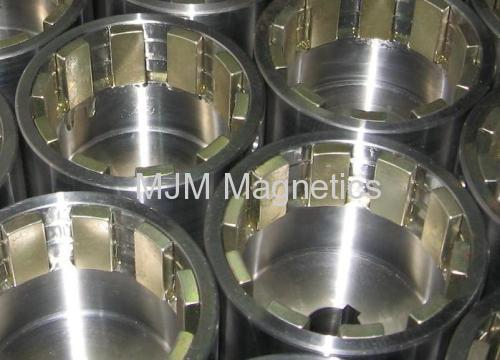 Magnetic outer rotors for magnetic couplings with Neodymium magnets