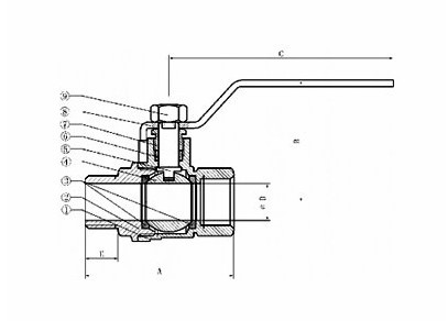 Two-piece Brass Ball Valve_Female*male