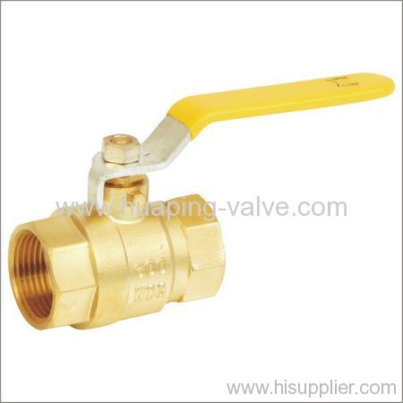 Two-piece full port brass ball valve