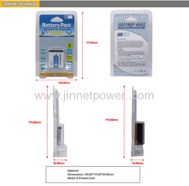 Replacement battery for Sony DSC-T7 cameras NP-FE1