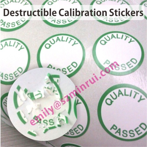 One Time Use Quality Assurance Labels