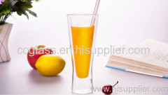 Thickening Creative High Transparent Double Wall Glass Juice Cup