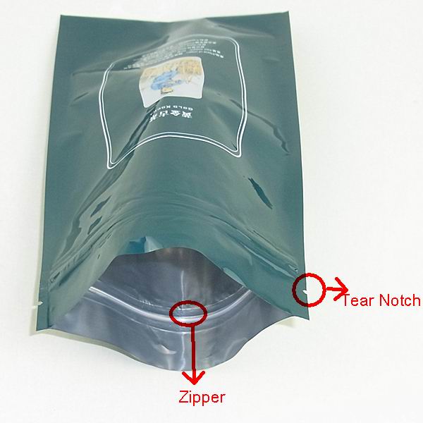 tea aluminum foil bags with zipper