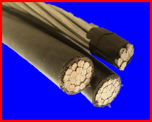 1000V triplex stranded aluminum conductor PE insulated ACSR cable