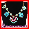 Colorful rhinestone crystal flower Statement collar Necklaces