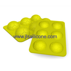 6-cavity football shape silicone ice cube makers