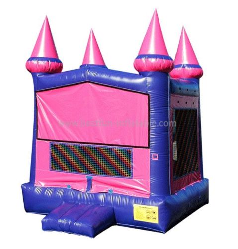 Pink Moudel Air Bounce Houses With Removable Banner