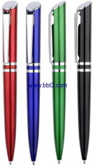 Promotional plastic ballpen with metal accessories