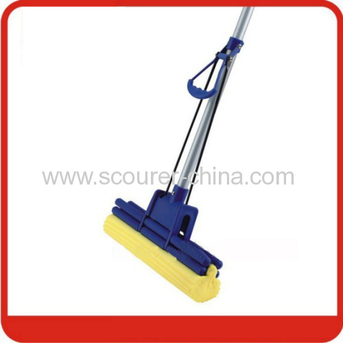 Adjustable steel hold PVA mop for bath or kitchen cleaning