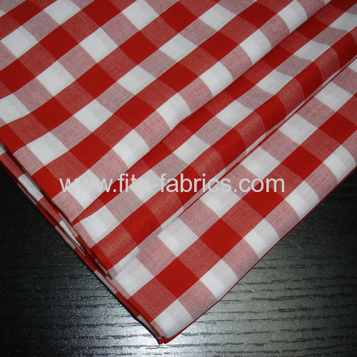 80%polyester 20%cotton yarn dye 1/4 apron check