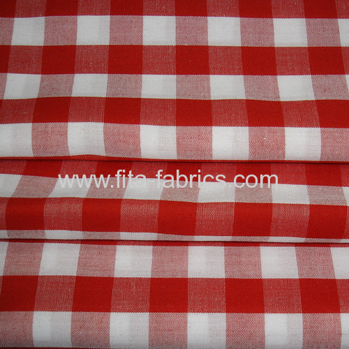 80%polyester 20%cotton yarn dye 1/4 apron check